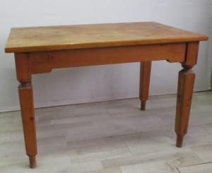 Mesa rústica em abeto - escrivaninha - mesa de cozinha - início de 1900