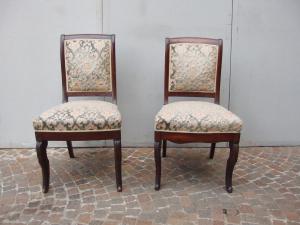 N. 2 EMPIRE STYLE MAHOGANY CHAIRS