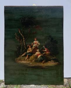 Pittore veneto (XVIII secolo) - Scena di festa campestre. - Foto 5