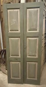 PTL593 - Porta a due battenti laccata, epoca '700, misure cm L 90 x H 207 x P 4