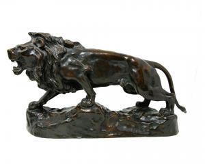 Thomas Francois Cartier (Marsiglia, 1879 - Saint-Vallier, 1936), Leone e pantera - Foto 5