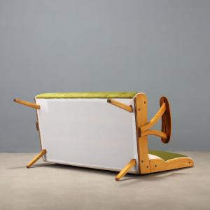 50s Vintage Two-Tone Velvet Loveseat - Foto 10