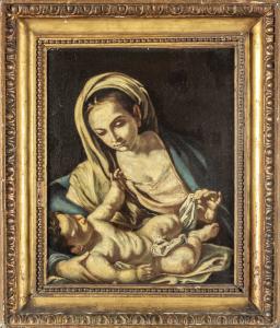 Madonna and Child, oil on canvas, Venetian School, 18th century