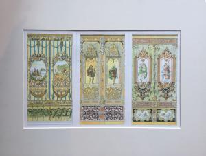 Ornamenti per scenografie teatrali  - Stampa XX secolo da incisione XIX sec.
