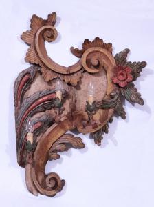 Applique con 3 luci laccato, Veneto, '600