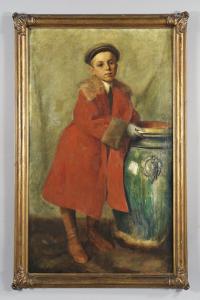 Dodero Pietro, Capottino Rosso, olio su tela firmato e datato