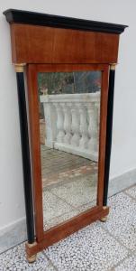 Empire style mirror. 149cm high x 76cm wide.