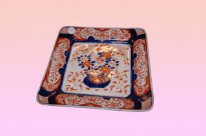 Square Imari Japanese Porcelain Plate