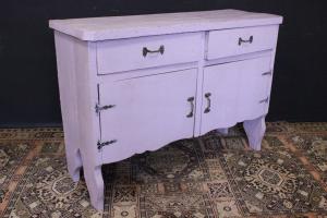 Rechteckiges Sideboard aus lila lackiertem Holz