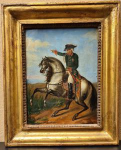 "Ritratto a cavallo di Federico Guglielmo III di Prussia"  Scuola Italiana fine XVIII secolo