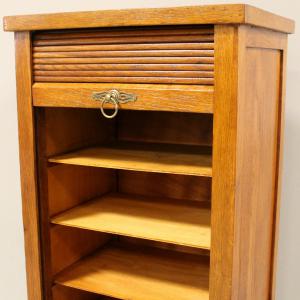 Antiker Aktenschrank mit Rollladen aus Eichenholz - Foto 9