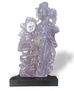 ORIENTALISCHE AMETHYST-FIGUR - CHINA - 20. JAHRHUNDERT