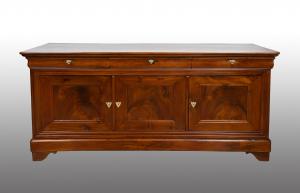 Credenza antica provenzale a cappuccina in massello di noce. Francia XIX secolo.
