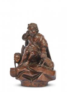 Small sculpture depicting Saint John the Baptist