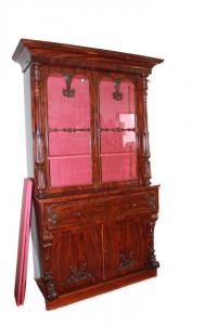 Englische Bücherregal-Vitrine im Regency-Stil aus Mahagoni aus der Mitte des 19. Jahrhunderts
