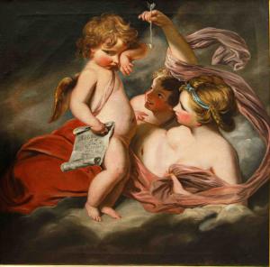 Joshua Reynolds (Plympton, July 16, 1723 – London, February 23, 1792), Follower of, The Education of Cupid