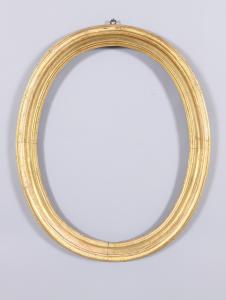Ovaler, goldener Holzrahmen, Italien, Mitte des 18. Jahrhunderts