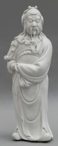 Dignitary, white porcelain sculpture, China late 19th century