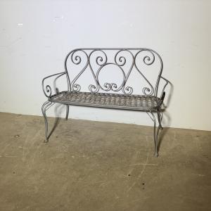 Bench - 70s vintage - anthracite wrought iron. Measures 118 cm x 52 cm. H 90 cm
