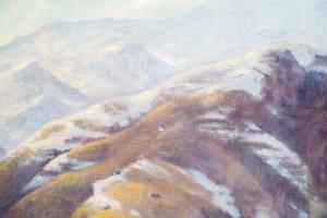Placido Castaldi, ‘Prealpi Biellesi’, óleo sobre lienzo, años 60 - Foto 5