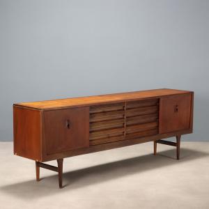 Aparador Vintage Folheado a Teca Design Norte Europeu Anos 60 Original