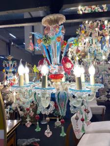 Murano Glas-Kronleuchter mit 8 Lichtern
