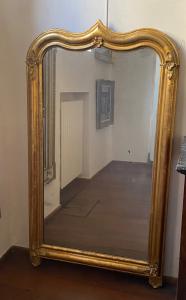 Vergoldeter Spiegel im Louis-Philippe-Stil, 150 x 85 cm