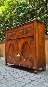 Credenza servante antigua estrecha de chapa de nogal - Foto 10