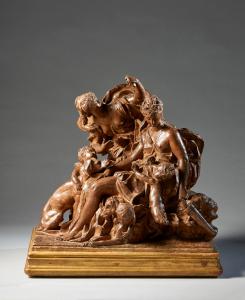Scena allegorica, scultura in terracotta, Parigi, XIX° secolo