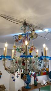 Murano-Glaslüster mit 8 Flammen