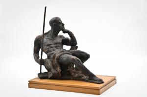 "????", ?????????? ?? ?????????????? ????????? ?????? ??????? ?????, "Warrior" sculpture in patinated terracotta by Angelo Basso