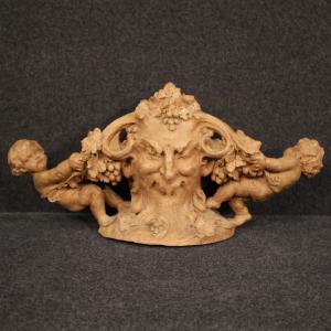Elegante centrotavola in terracotta firmata G. Flamand