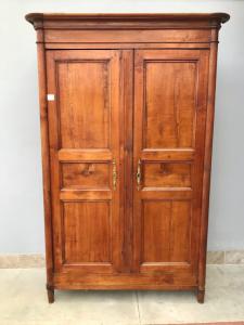 Unique Empire wardrobe in walnut and cherry wood - Restored (work in progress)_car 2362