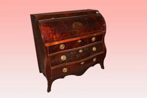 Grande Cassettone a rullo olandese di fine 700 dipinto Vernis Martin