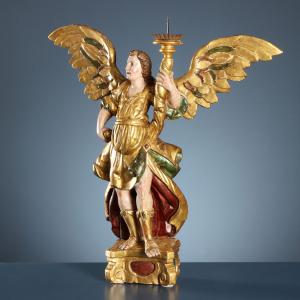 Pair of Baroque Candlestick Angels, Italy, 17th Century - Foto 9