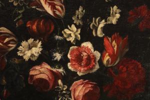 Nature morte avec un vase de fleurs, Giovanni Stanchi (Rome, 1608 - 1675) Atelier - Foto 9