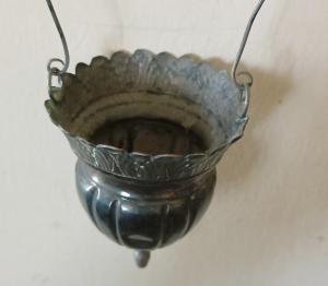 Artigianato italiano del XIX secolo. acquasantiera in argento con bacinella rimovibile. - Foto 5