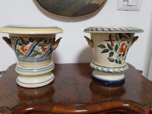 PAIR OF EARTHENWARE VASES - NOVE DI BASSANO