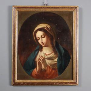 Painting Madonna in Prayer, copy from Sassoferrato
