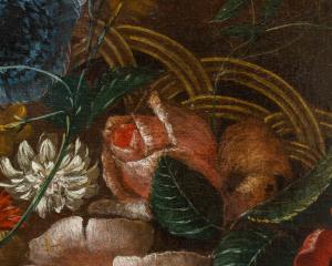Schule des 18. Jahrhunderts, Stillleben mit einem Blumenkorb - Foto 5
