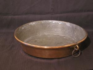 Antique Piedmontese copper baking pan/pot