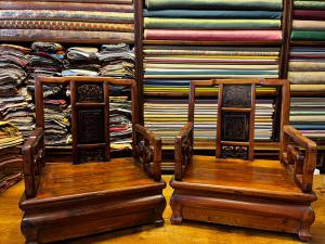 Pair of oriental chairs from the 1920s.