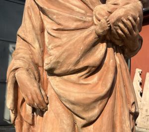 Große Terrakotta-Skulptur: Madonna mit Kind - Foto 8
