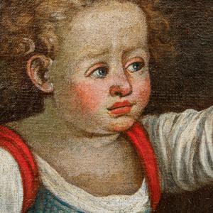 XVII secolo, Bambina che gioca con uccellino - Foto 8