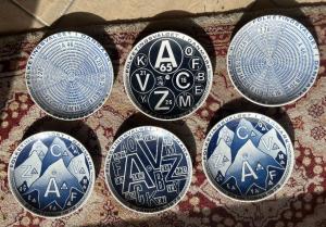 Group of six numbered Weidingerglas VGV plates