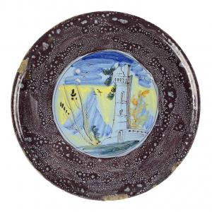 Suporte decorado em fundo Berrettino 1700