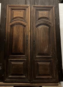 PAN446 - 2 solid wood doors, 19th century, dimensions W 88 x H 132 cm