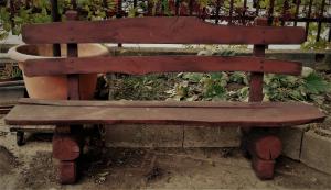 Large rustic bench
