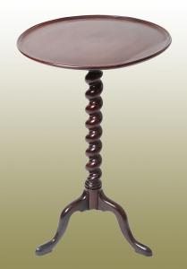 Tavolino circolare con piano a vassoio inglese della seconda metà del 1800 stile Regency in mogano