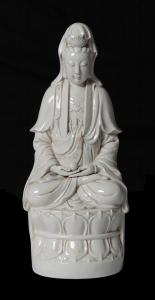 Estátua de porcelana chinesa do século XIX